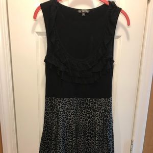 Large Dress Black top/animal print bottom